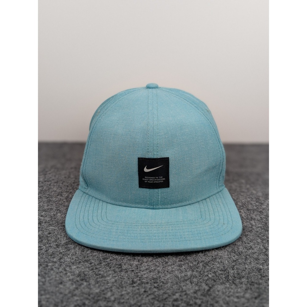 Nike Pro Hat Cap Strap Back Blue Teal Dri-FIT Tour Athletes Golf Sport Mens